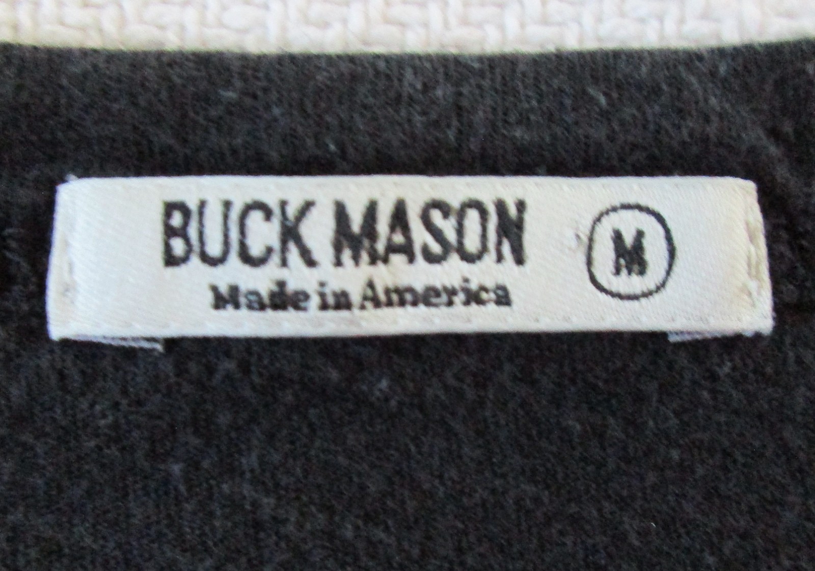 Buck Mason T Shirt Mens M Medium Scoop Neck Curved Hem Preppy Smart Casual Black gallery