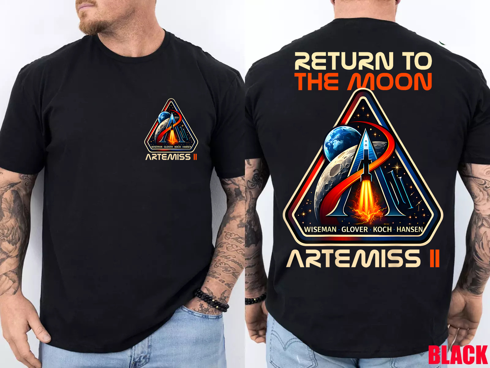 Artemis II Return to the Moon Mission – 2 Sided T-Shirt
