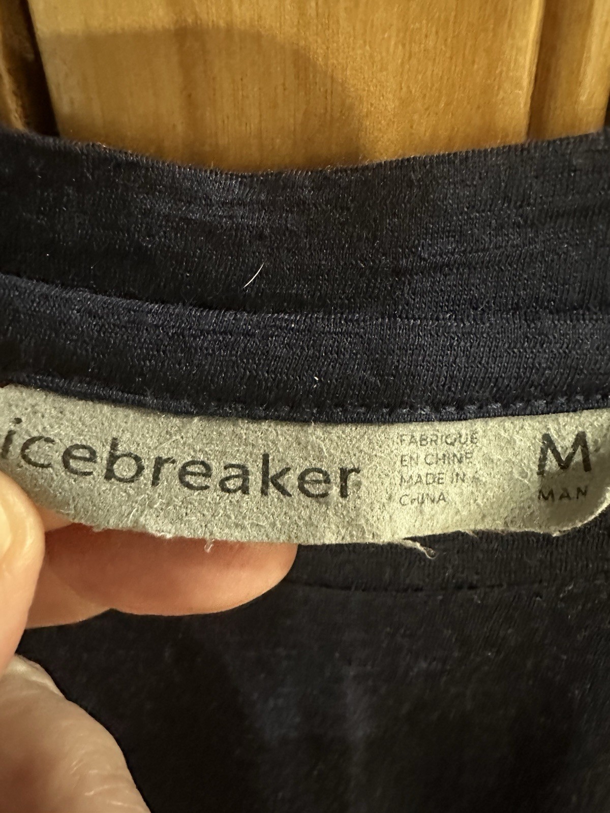 Icebreaker Mens M 90 Merino Wool 10 Nylon Short Sleeve Navy T Shirt gallery