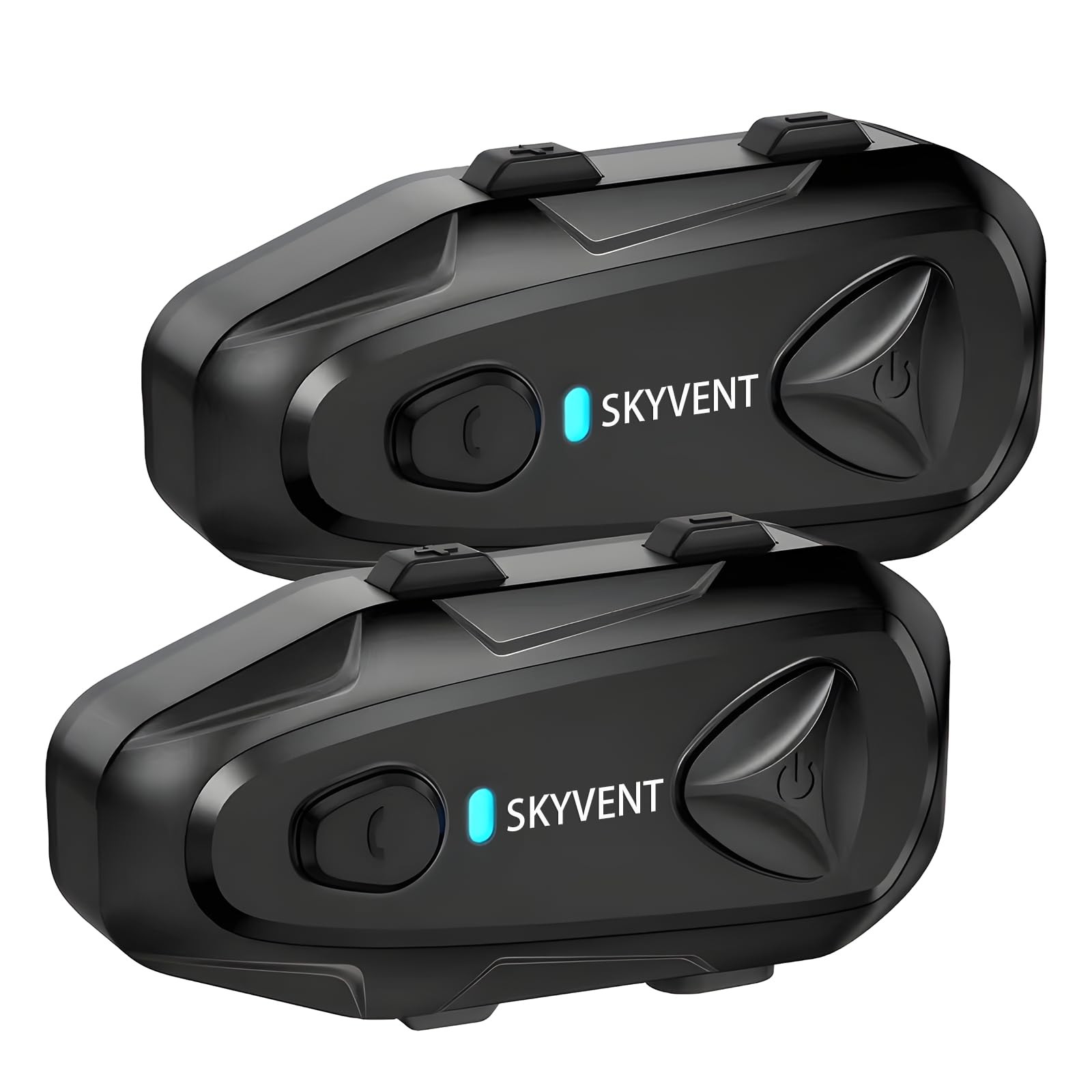 SKYVENT Q4 Motorcycle Bluetooth Communication System Headset One Size, Black
