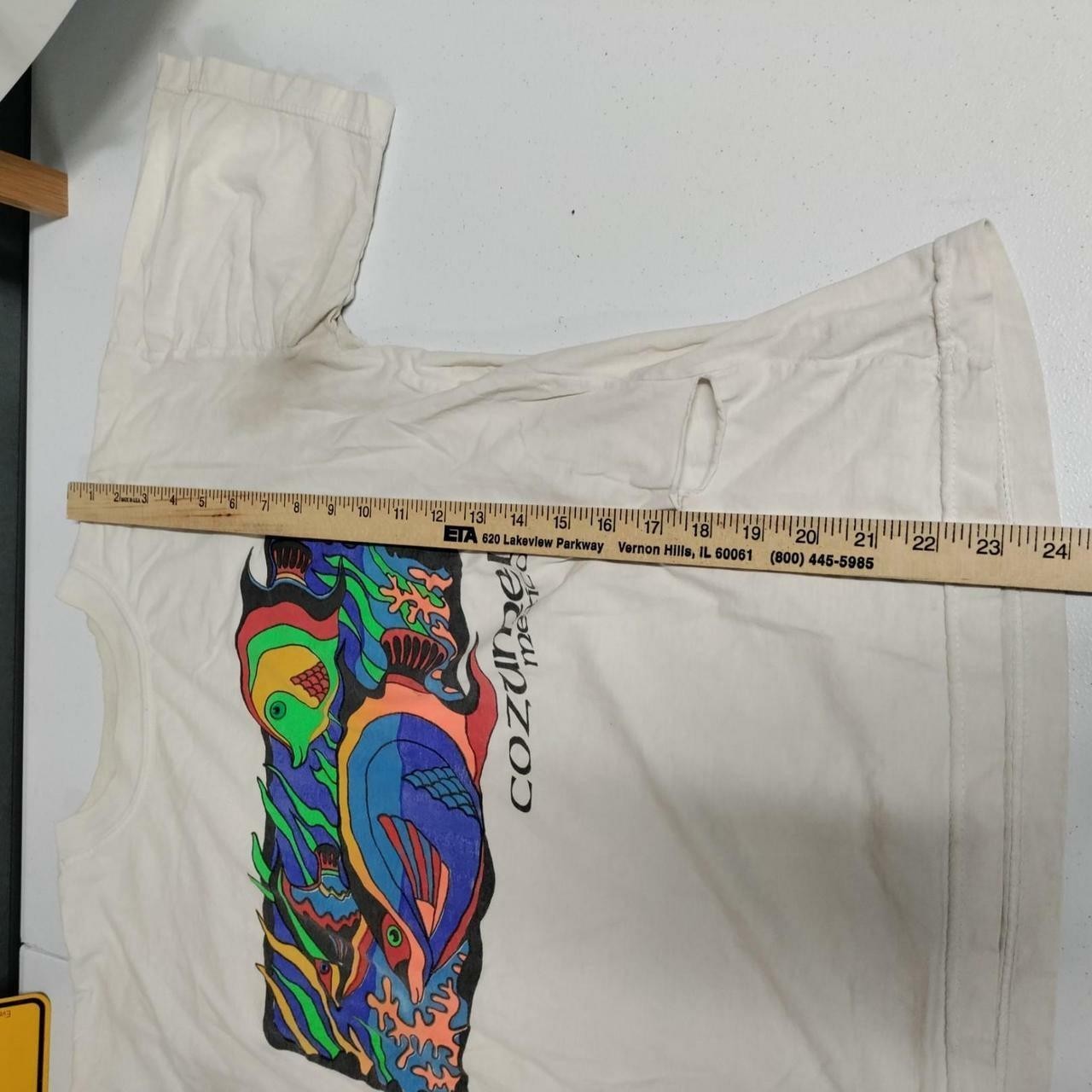 Cozumel mexico Art Fish Tee Vtg Distressed Thrashed Small A270ed gallery