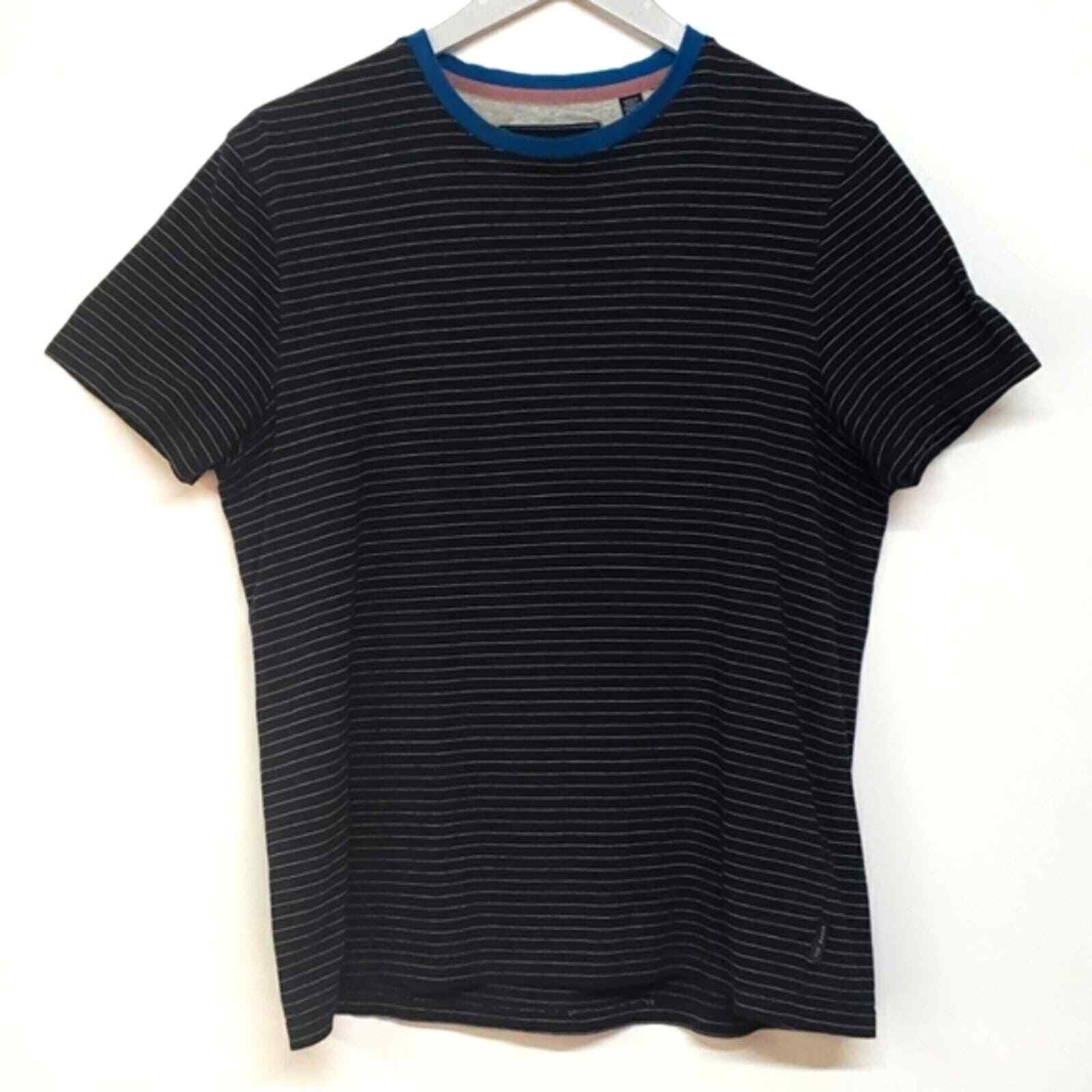 Ted Baker London Dayout Striped Crew Neck Short Sleeve T Shirt Men's Medium gallery