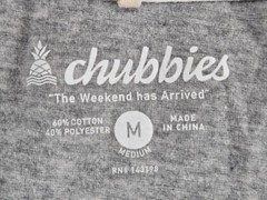 Chubbies Shirt Mens Medium The Weekend has Arrived Wave Surfing Gray Graphic T