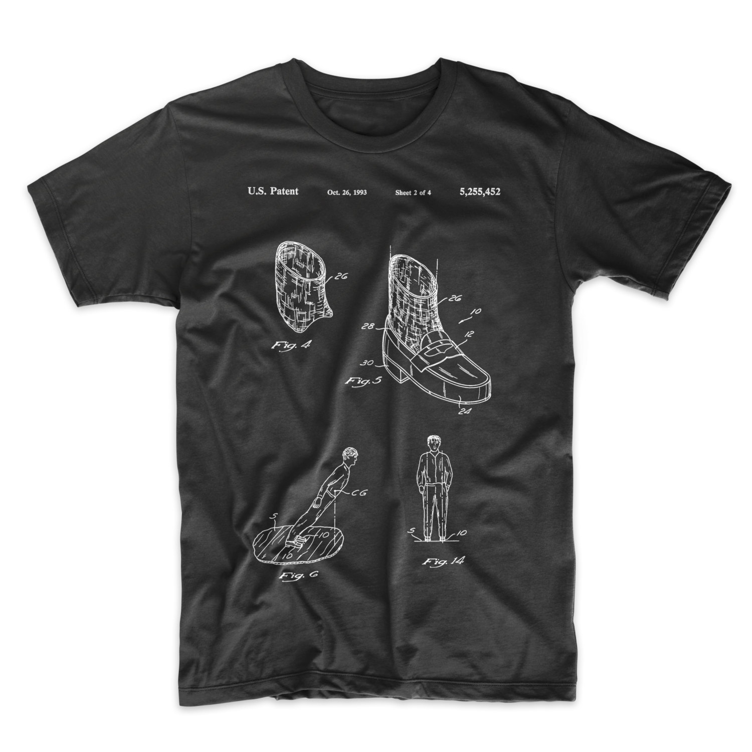 Michael Jackson Anti Gravity Shoes Art Patent T-Shirt. Black, White or Gray NEW gallery