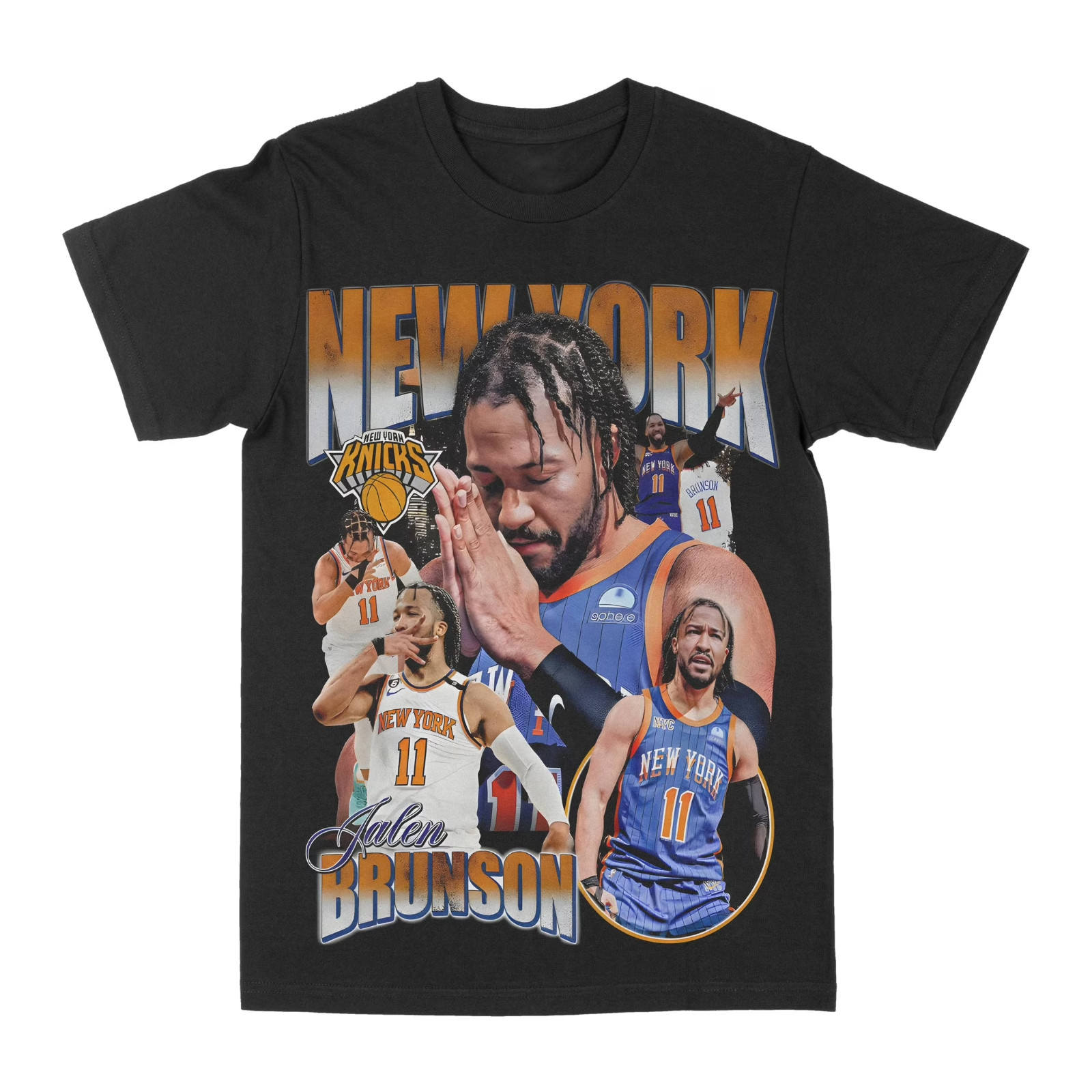 Jalen Brunson Retro Basketball Fan Graphic Tee gallery