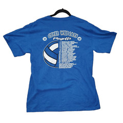 2008 Guyer Wildcats T Shirt Blue M Back To Back Champs District 5-4A Playoffs