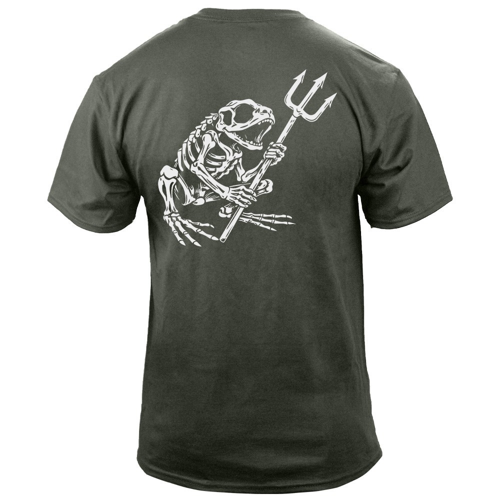 Official US Navy Bone Frog LLTB Tri-Blend Shirt - Navy Special Forces Honor Tee gallery