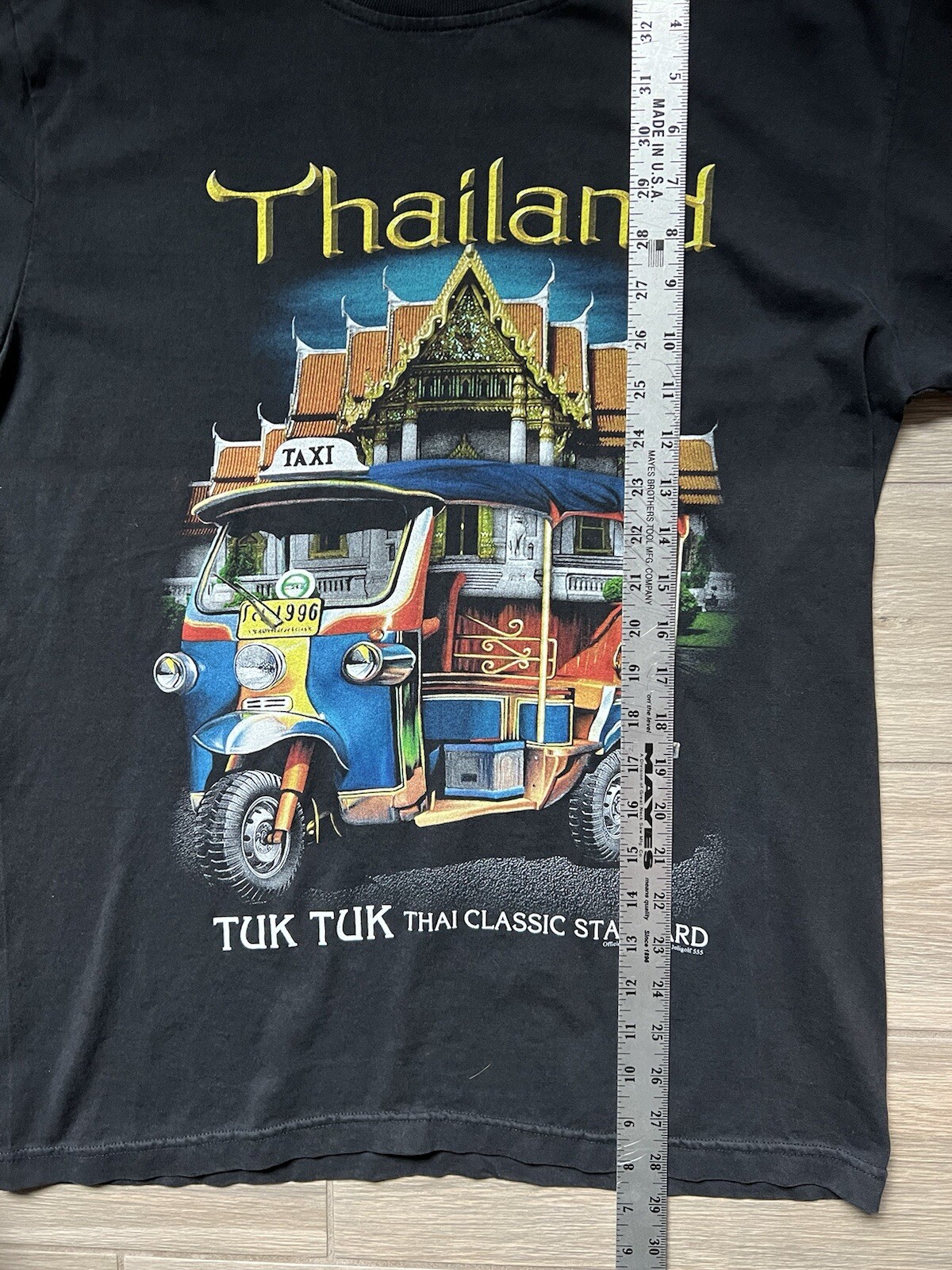 Thailand Tuk Tuk Taxi City T Shirt Sz L Travel Art Joligolf Black S/S Tee gallery