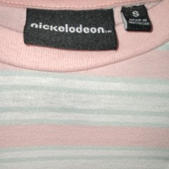 Nickelodeon Patrick Star Pink/White Striped Embroidered T-Shirt Men’s S