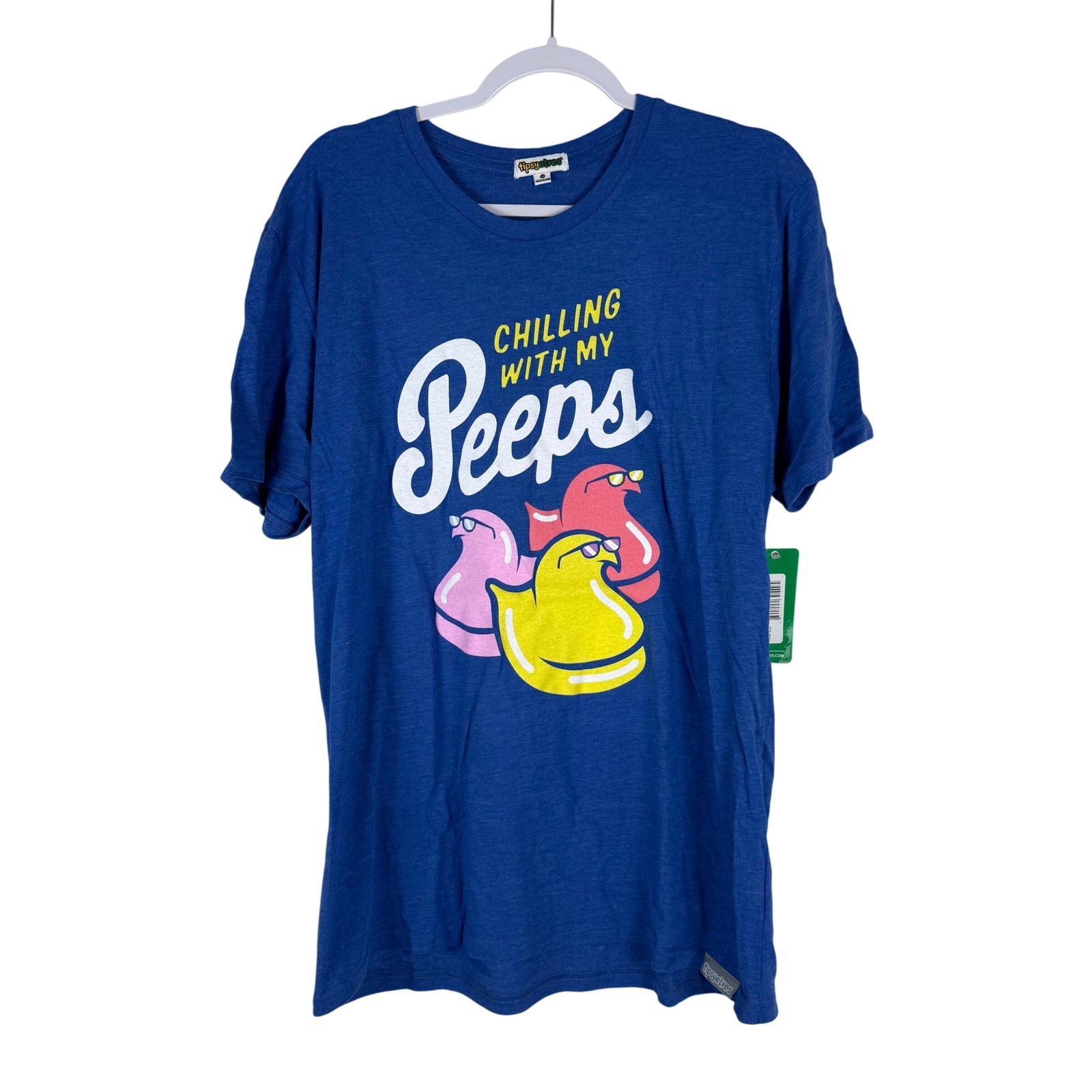 Tipsy Elves Men Chillin With My Peeps Graphic Tee Shirt Blue XL NEW gallery