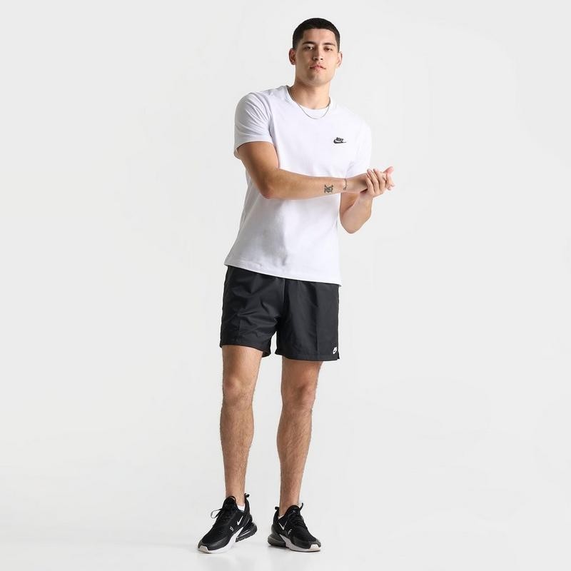 Nike Men's Sportswear Club T-Shirt White/Black X-Small gallery