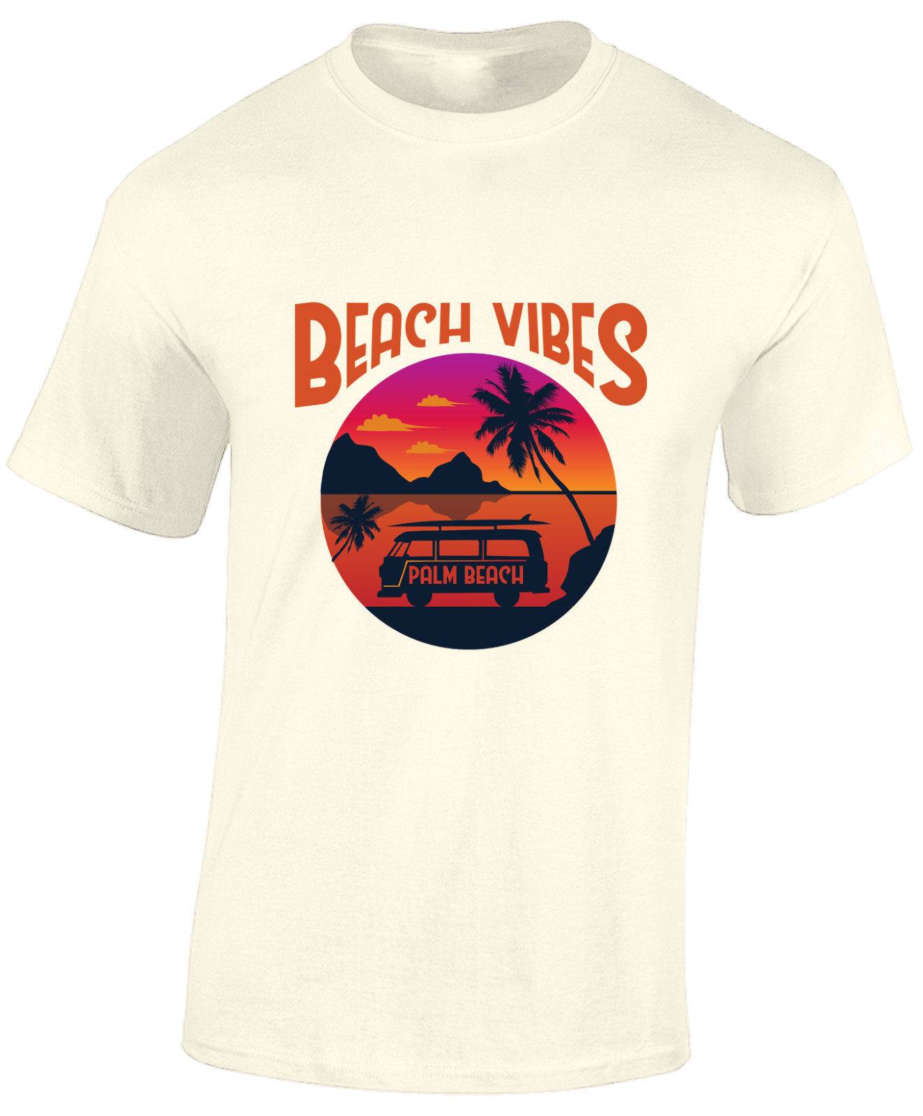BEACH VIBES MENS T SHIRT SUMMER HOLIDAY CASUAL CLOTHING FASHION GIFT TOP gallery