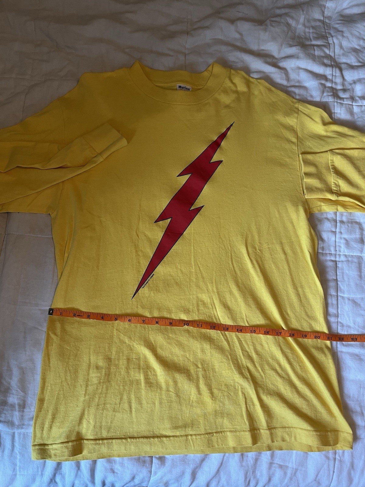 Vintage Reverse Flash DC Comics Logo Graphic Yellow Long Sleeve Shirt Men’s L gallery