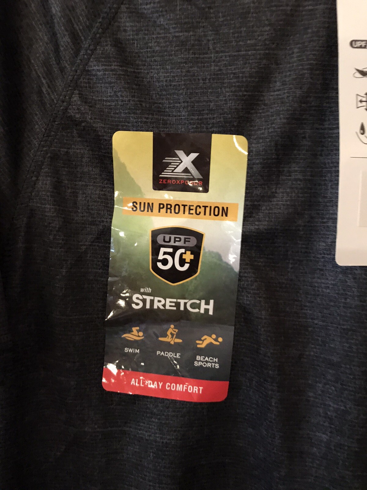Men's ZEROXPOSUR Indigo Crew Neck Active Short Sleeve T-Shirt Size Small gallery