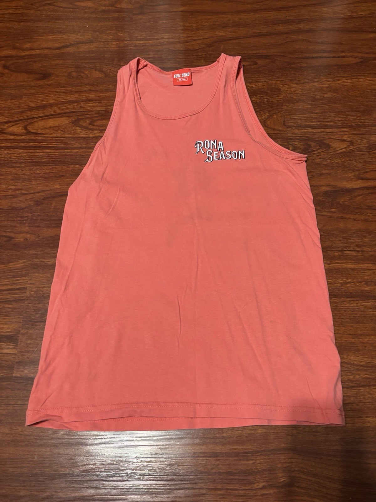 Full Send Men's M Pink Parrot Graphic Print Scoop Neck Sleeveless Tank Top gallery