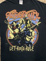 2014 Aerosmith Shirt Men Size Medium Let Rock Rule Tour On Stage Rock Band Tee