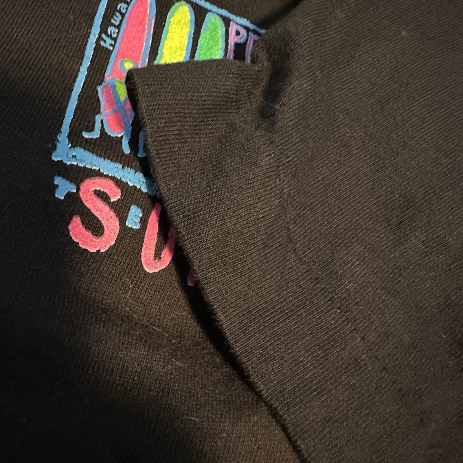 Vintage 90s Primitive Surf Team T Shirt Hawaii Neon Single Stitch Black Sz L gallery