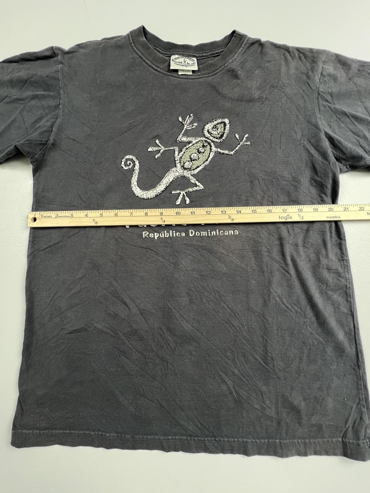 Primitive Island Shirt Mens Large Black Puerto Plata Lizard Graphic Tee Souvenir gallery