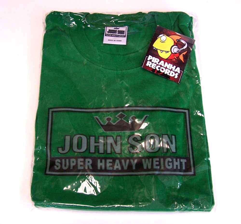 John Son Premium Quality Green T-Shirt 2XL 100% Cotton Piranha Records