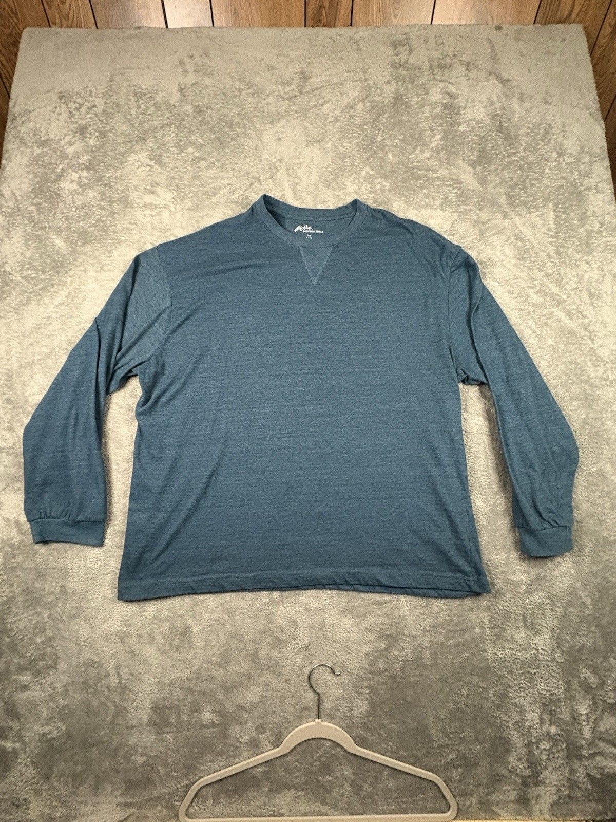 LOT OF 2 Jackson Hole Men's 2XL Blue & Red LS Crewneck Shirts SEE DESCRIPTION gallery