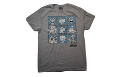 Super Mario Mens 9 Characters Graphic Gray Shirt New S-2XL