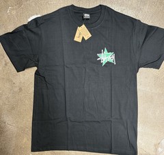 Stussy Shirt Star Tee Tshirt Black Size Medium NWT Double Sided Streetwear