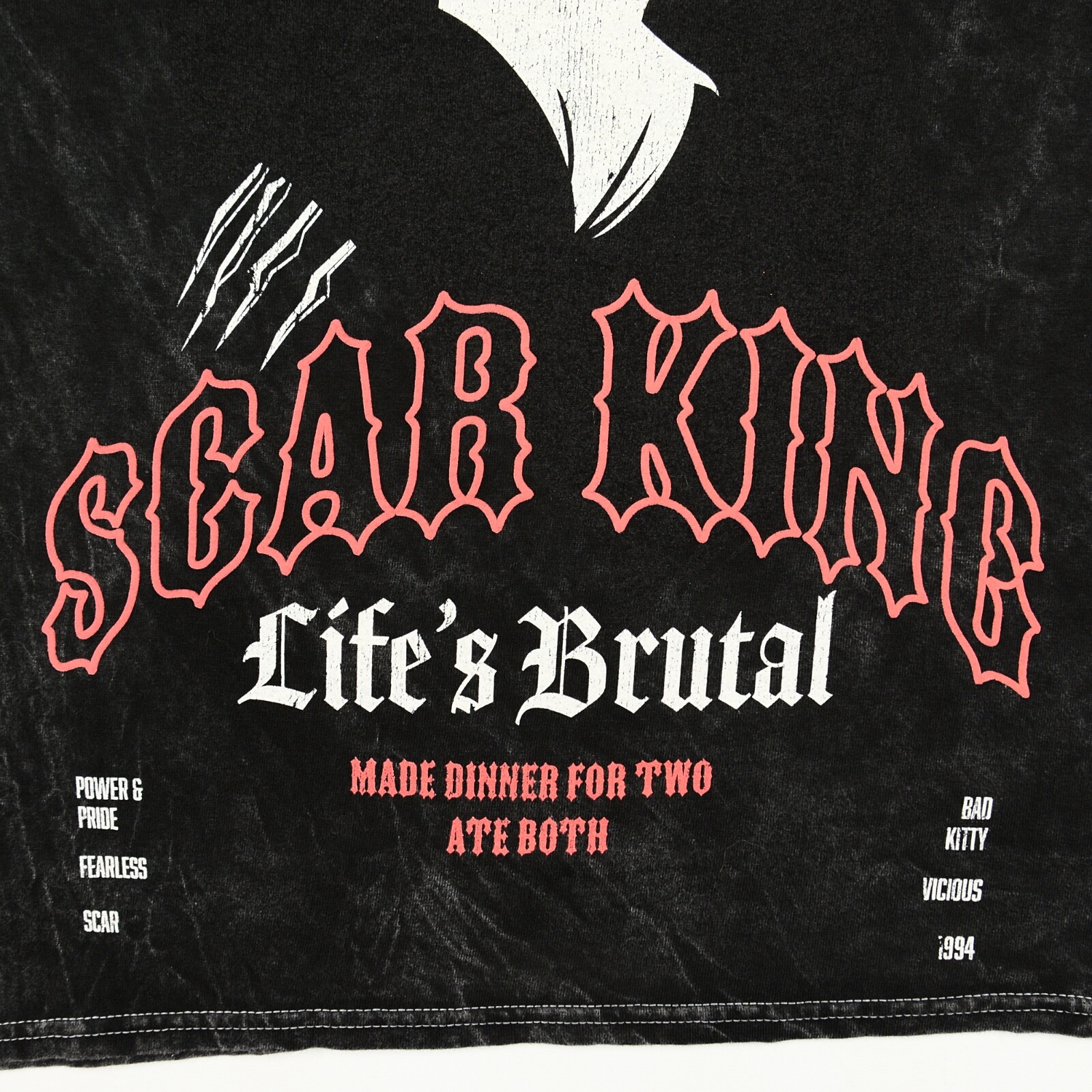 Scar Lion King Disney Villains Life's Brutal Mineral Wash T-Shirt Adult Sz M NWT gallery