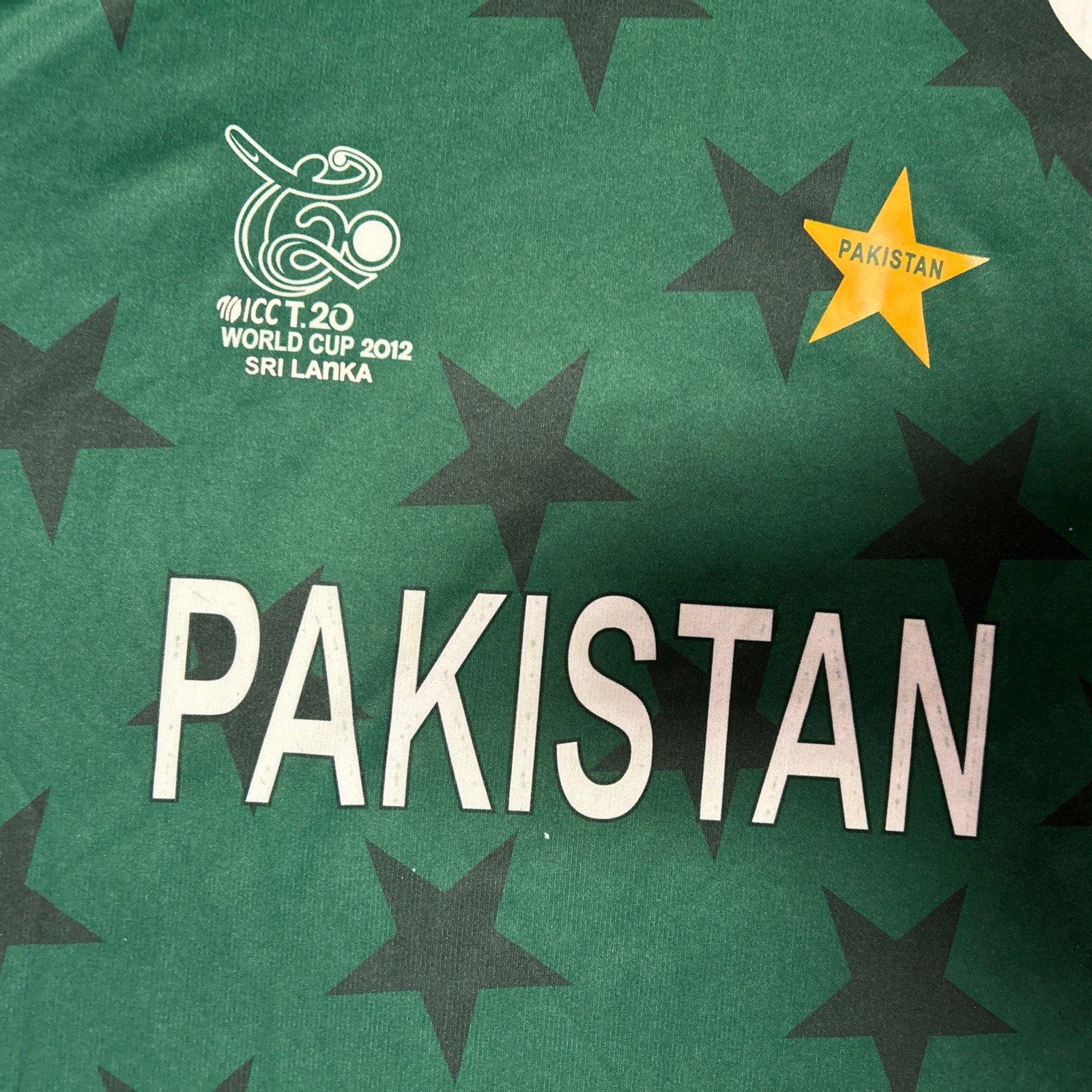 Men's T20 ICC World Cup Cricket 2012 Pakistan Jersey size XL gallery