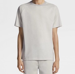 ZEGNA Men’s ‘High Performance’ Wool T-Shirt Light Grey Size XXL / 2XL $920+ NEW