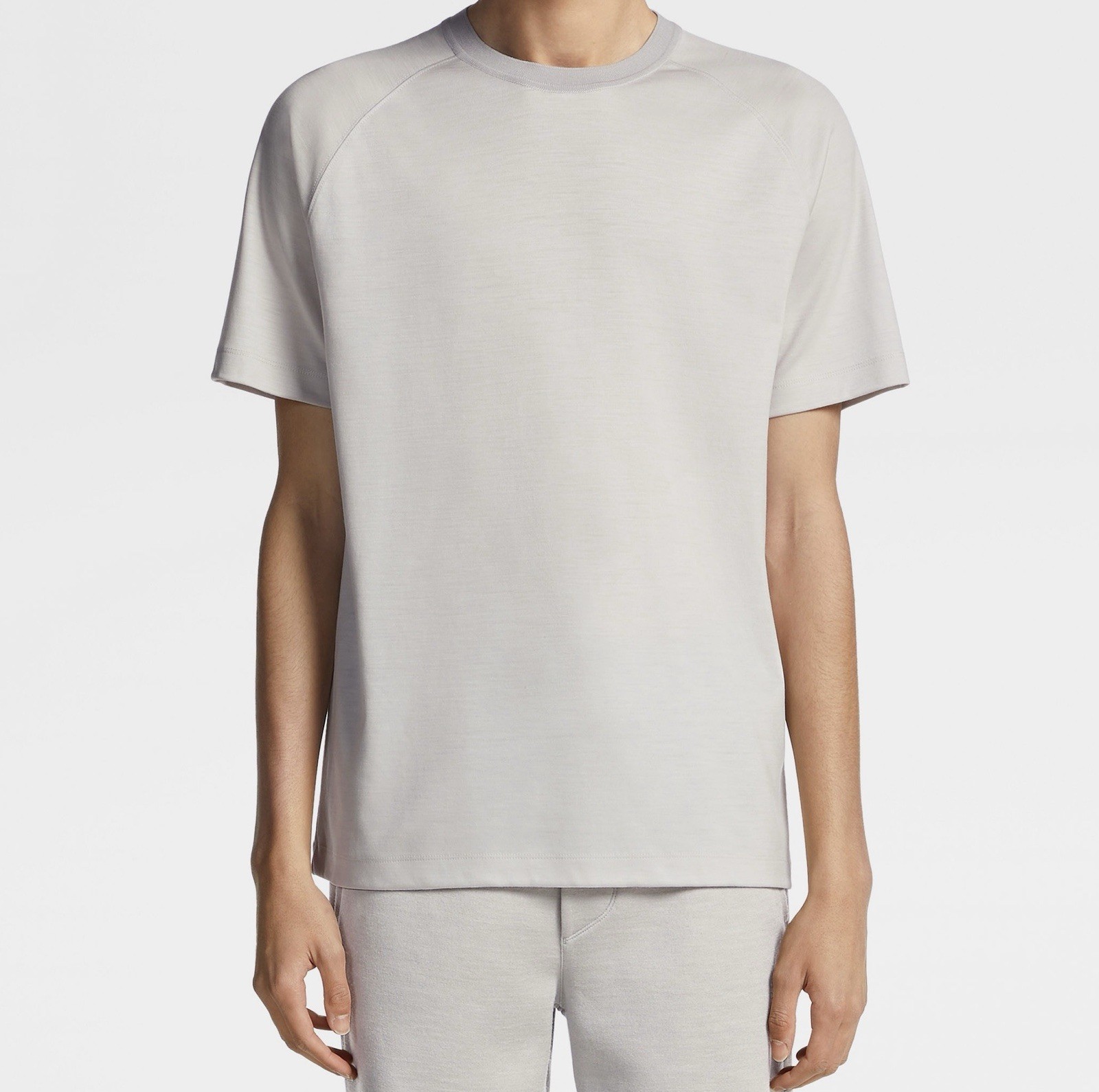 ZEGNA Men’s ‘High Performance’ Wool T-Shirt Light Grey Size XXL / 2XL $920+ NEW gallery