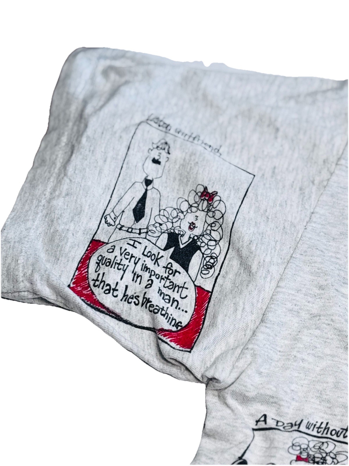 Vintage 90s Single Stitch AOP Comic Graphic T Shirt Oversized XL Humor Novelty gallery