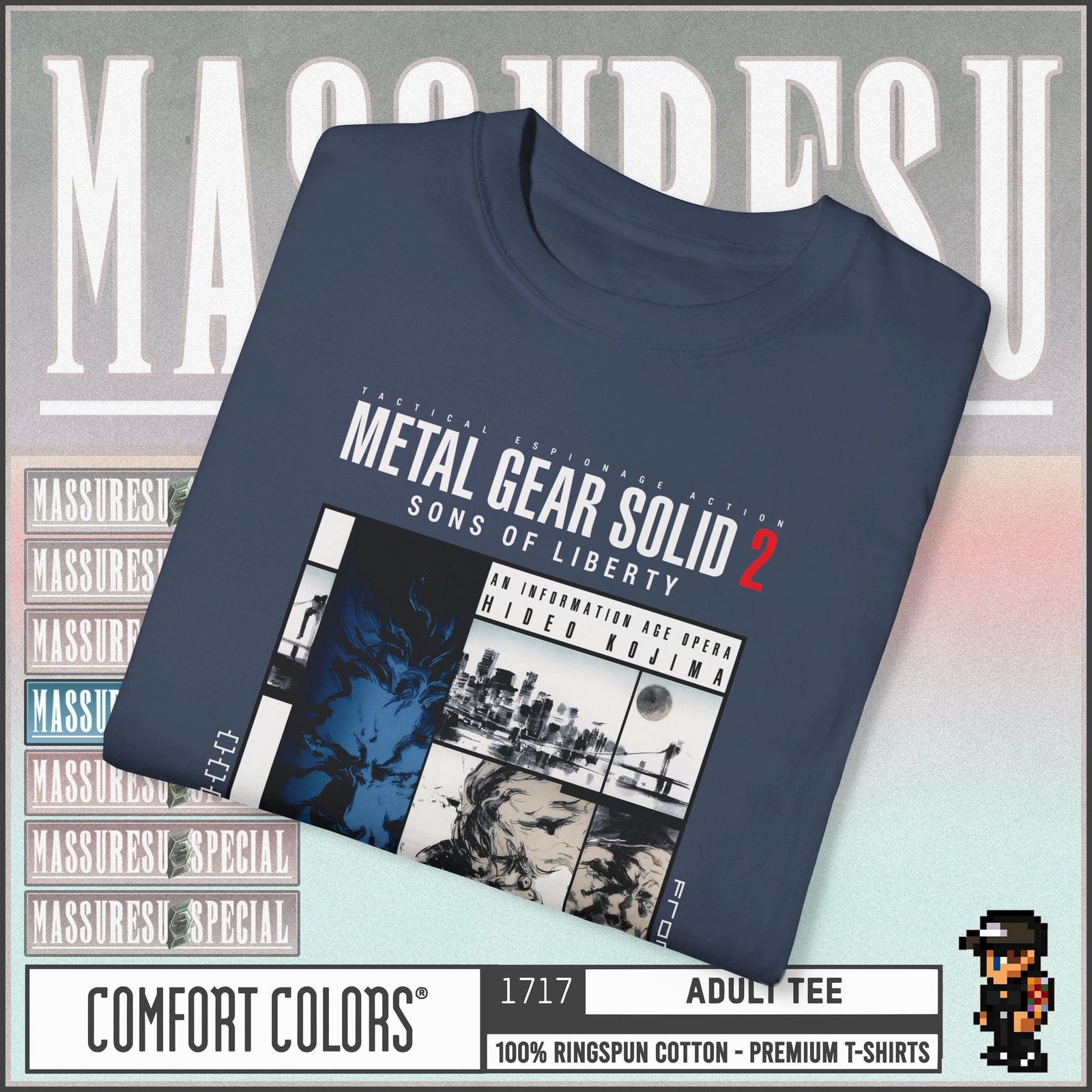 Metal Gear Solid 2 Sons of Liberty - Premium T-Shirt - Solid Snake Raiden Kojima gallery