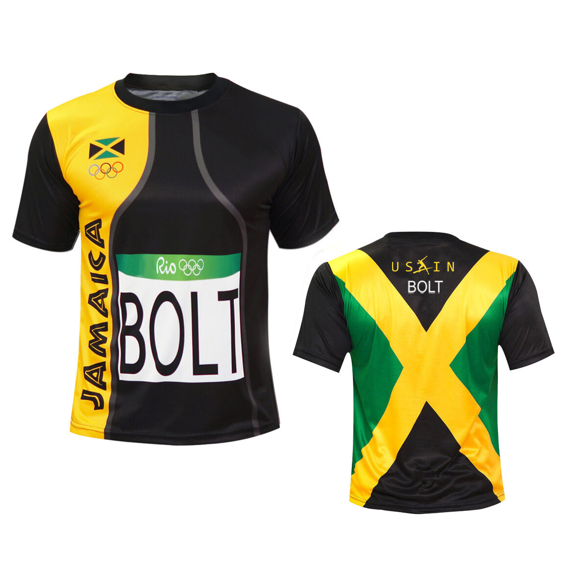 Men's Usain Bolt Rio Jersey - Jamaica Flag - T-Shirt for Sports gallery