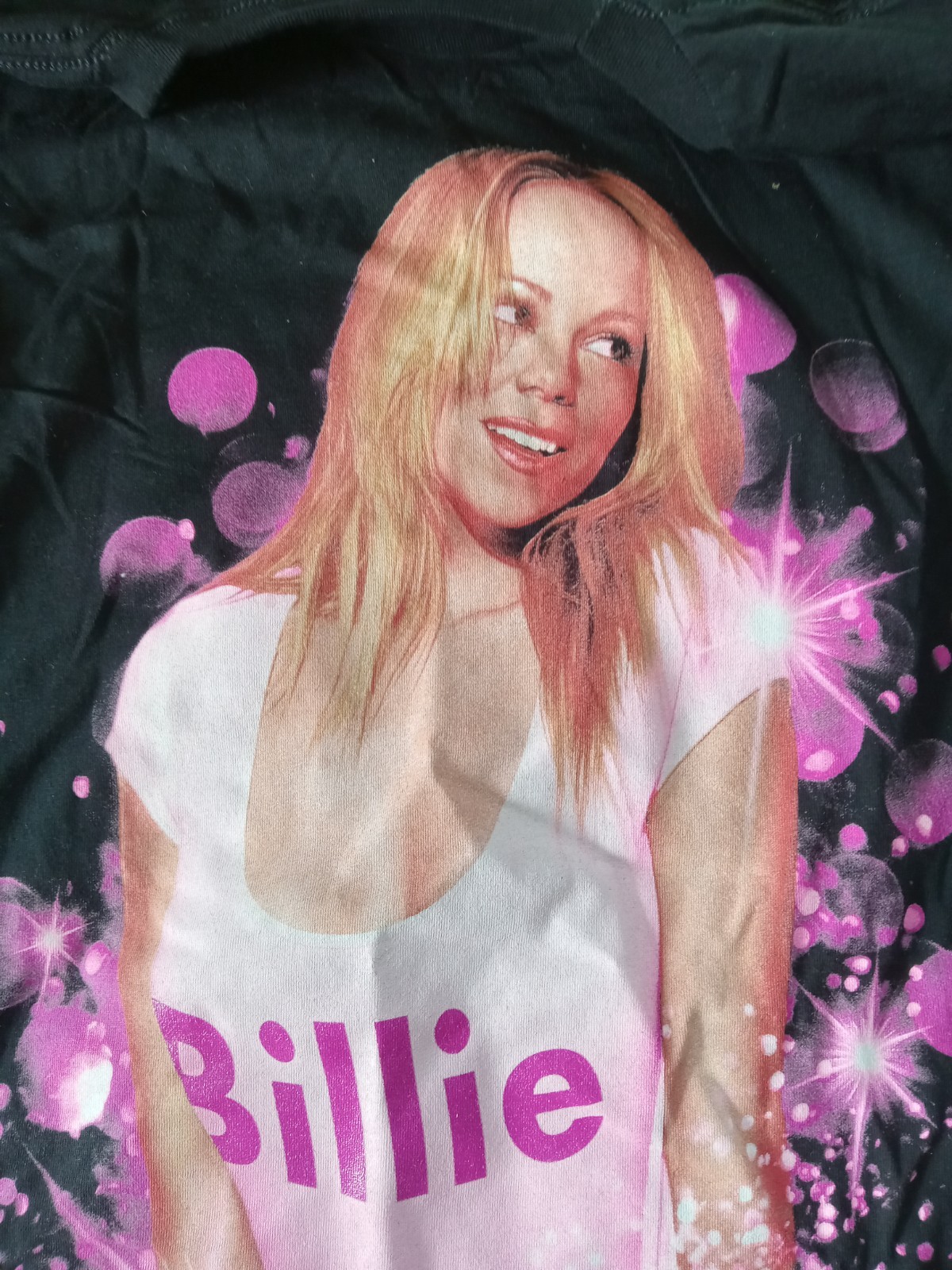 Size Large Mariah Carey Black Billie T-Shirt NEW SEE PHOTOS gallery