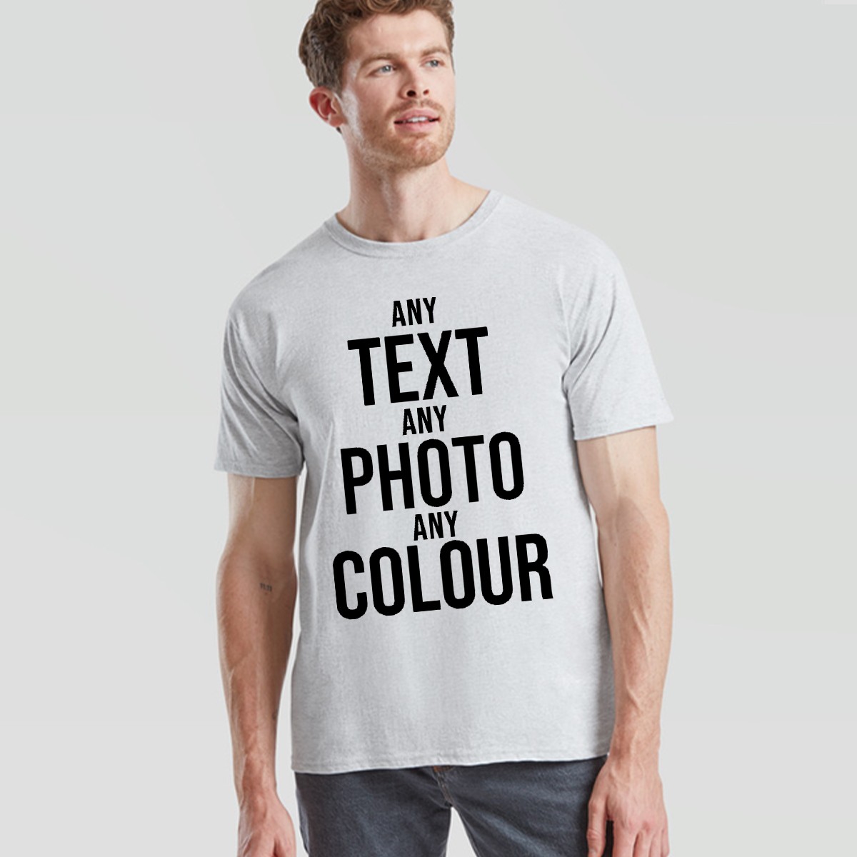 Personalised Print Unisex T Shirts Customise Photo Or Text Any Colour Tee gallery