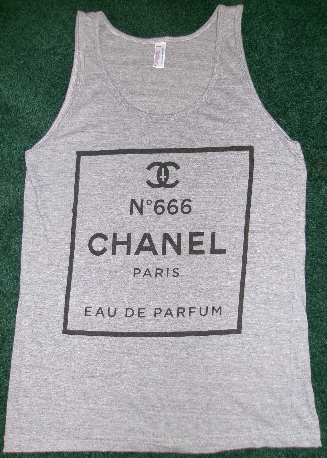 AMERICAN APPAREL THE TRACK T SHIRT SzM USA MADE TANK TOP PERFUME PARODY JOKE gallery