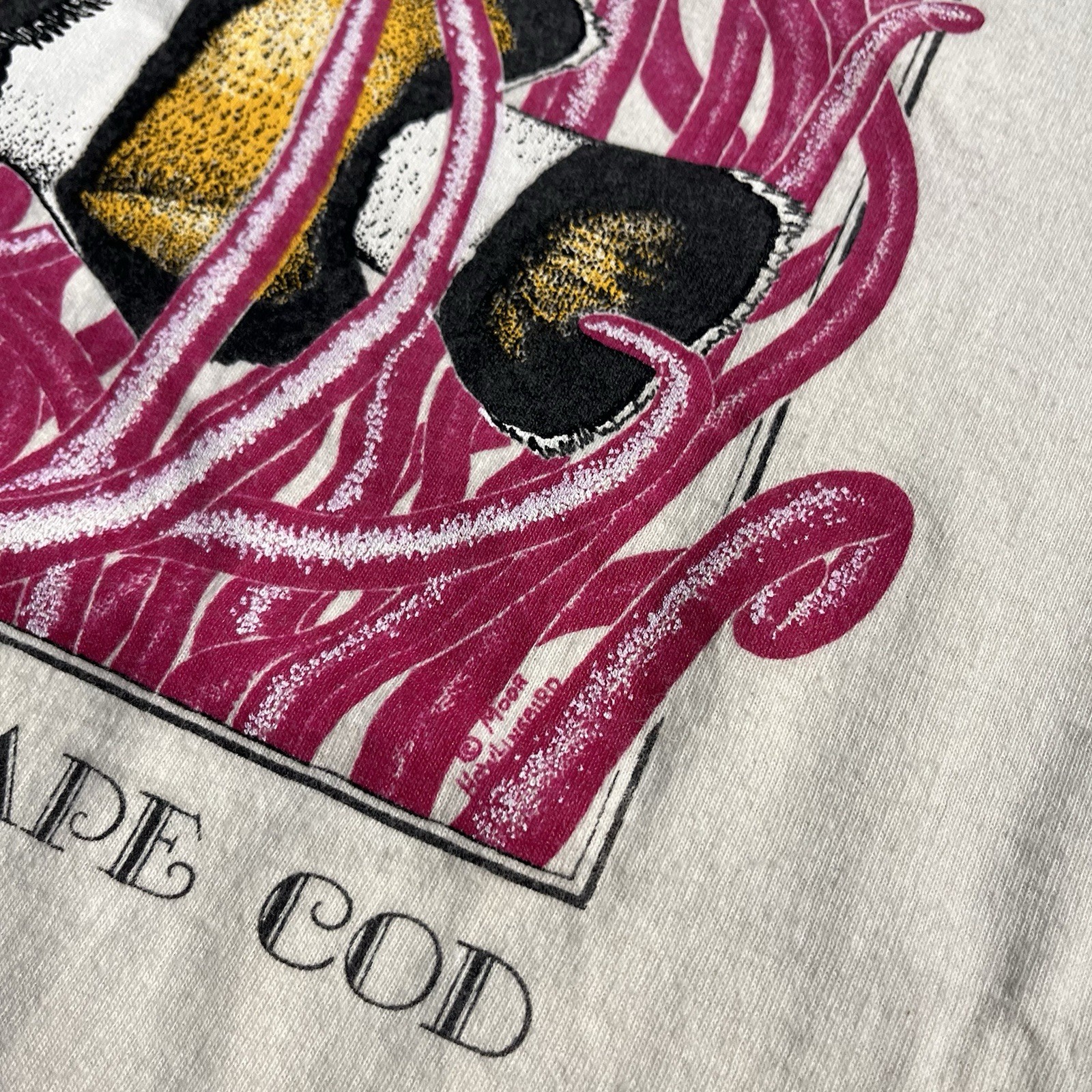 Vintage 90s Cape Cod Ocean Aquatic Clown Fish T Shirt White Size Large Men’s gallery