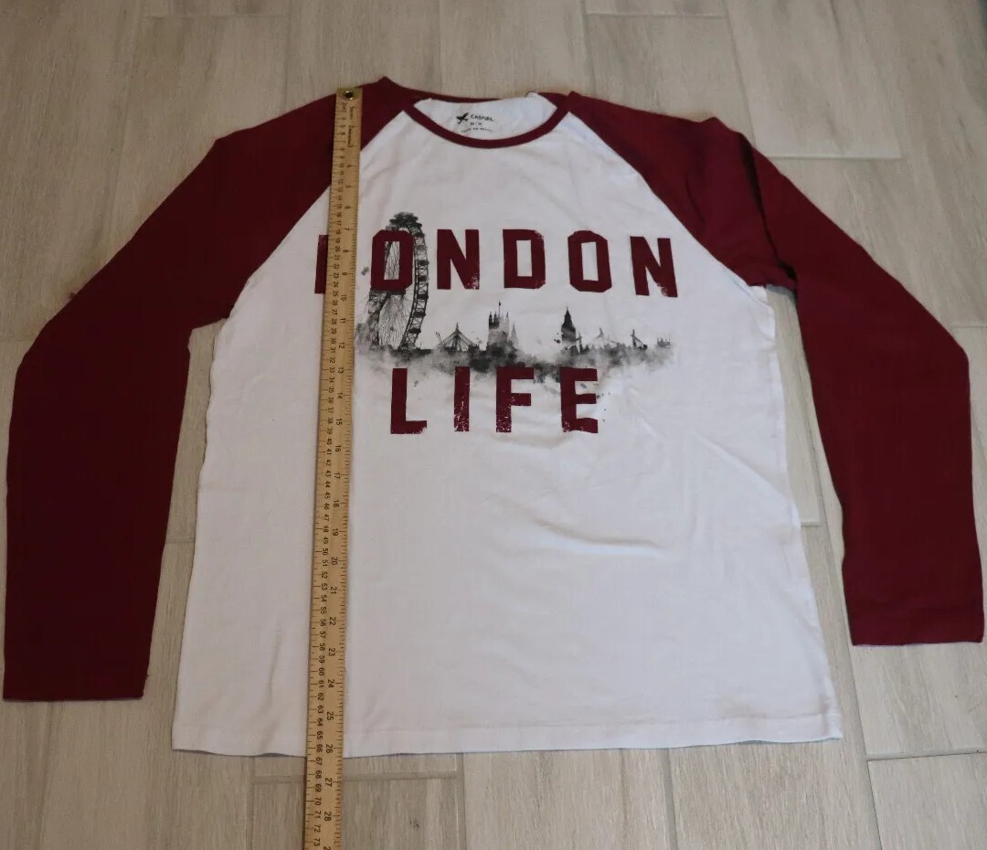 Cia Hering Men's T Shirt London Life Casual Long Sleeve Size Medium gallery