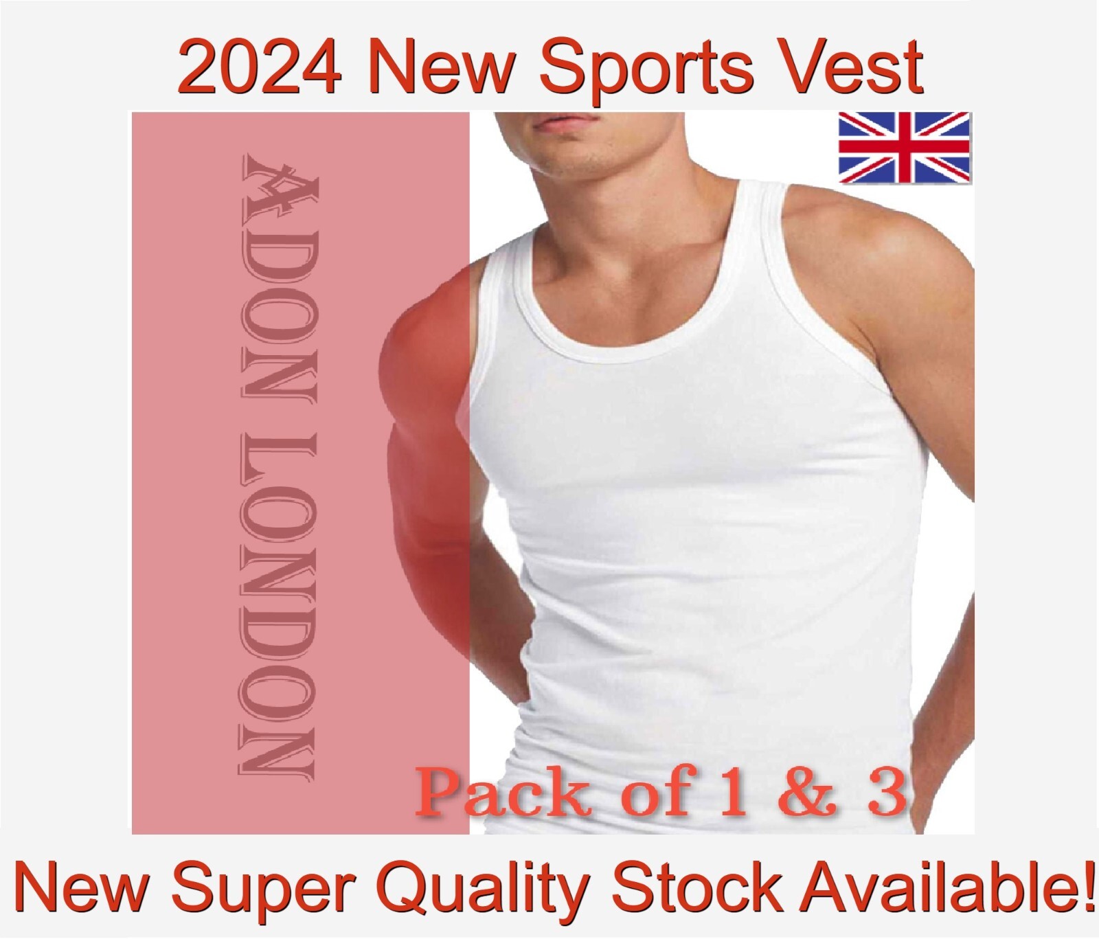 New 2024 Winter Men WHITE VEST 1 3 pack PLAIN MEN  VEST | 100% COTTON VEST S-XXL