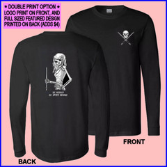 BE AFRAID BE VERY AFRAID Skull Skeleton Girl Billiards Pool Player T-shirt