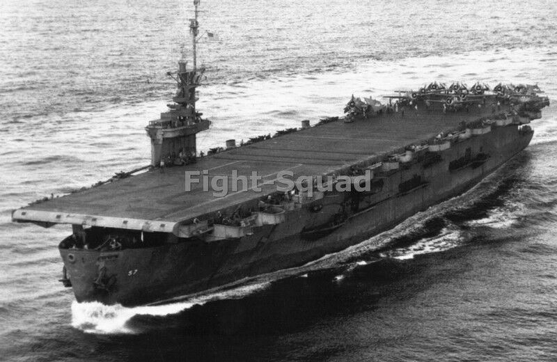 WW2 Picture Photo 1943 USS Coral with F4F and TBF aircraft on board 2259