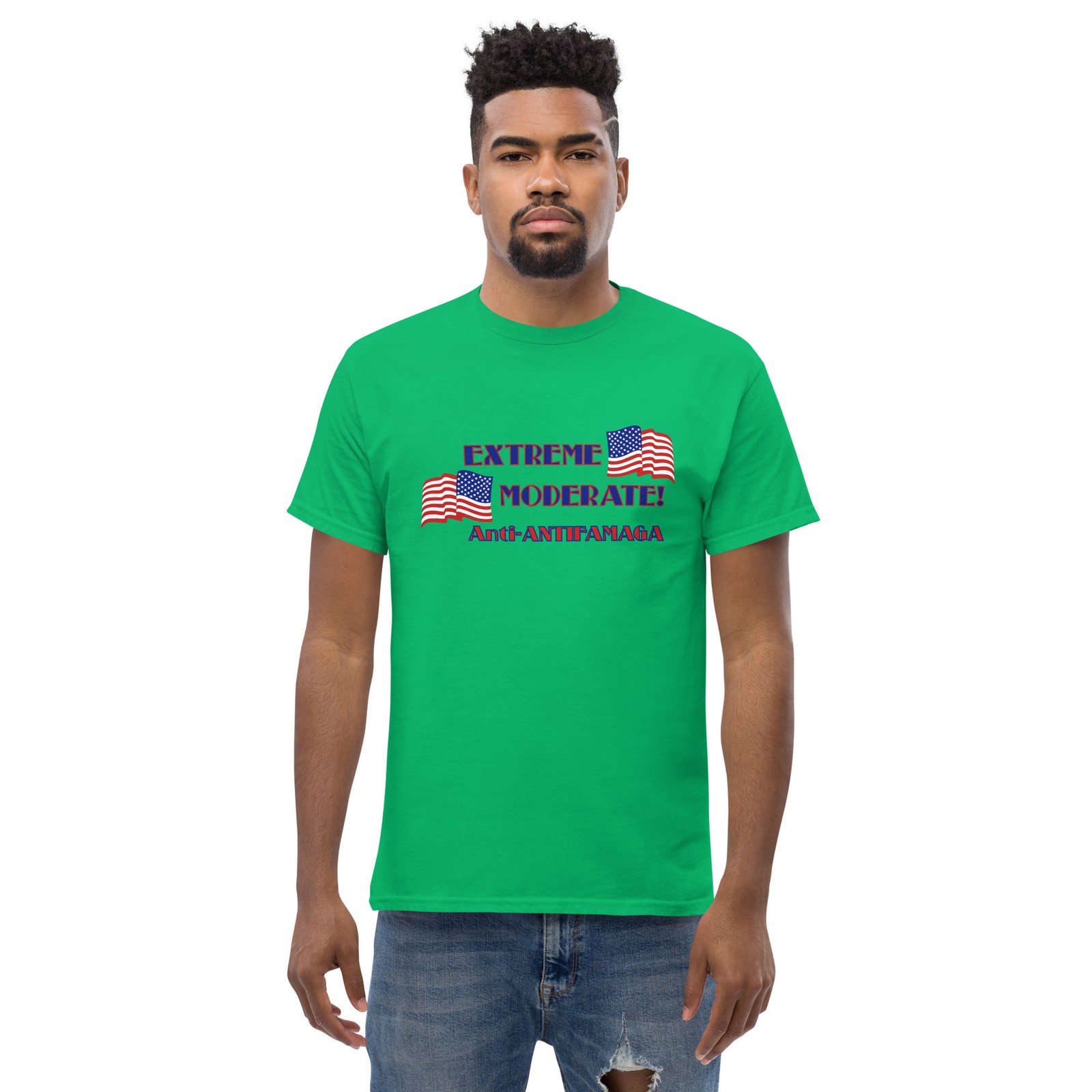 "Extreme Moderate" Unisex T-shirt Centrist Politics Anti-MAGA Anti-Antifa gallery