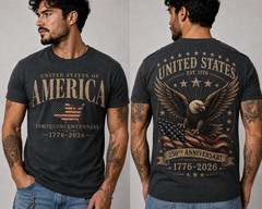 250 Years American Flag Bald Eagle 250th Anniversary USA T-Shirt Size S-5XL