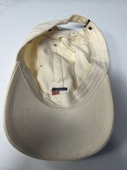 Tommy Hilfiger Cream Baseball Cap Adjustable Strapback Hat Adult