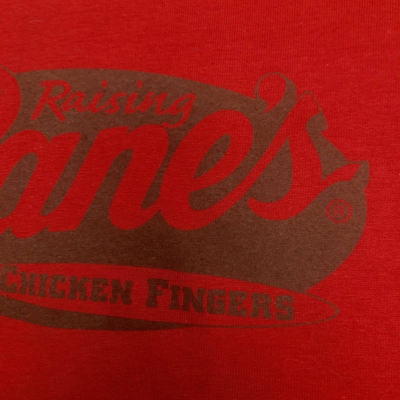 Raising Canes XL Chicken Fingers Apple Red Promo T-Shirt Men's Dry Blend gallery
