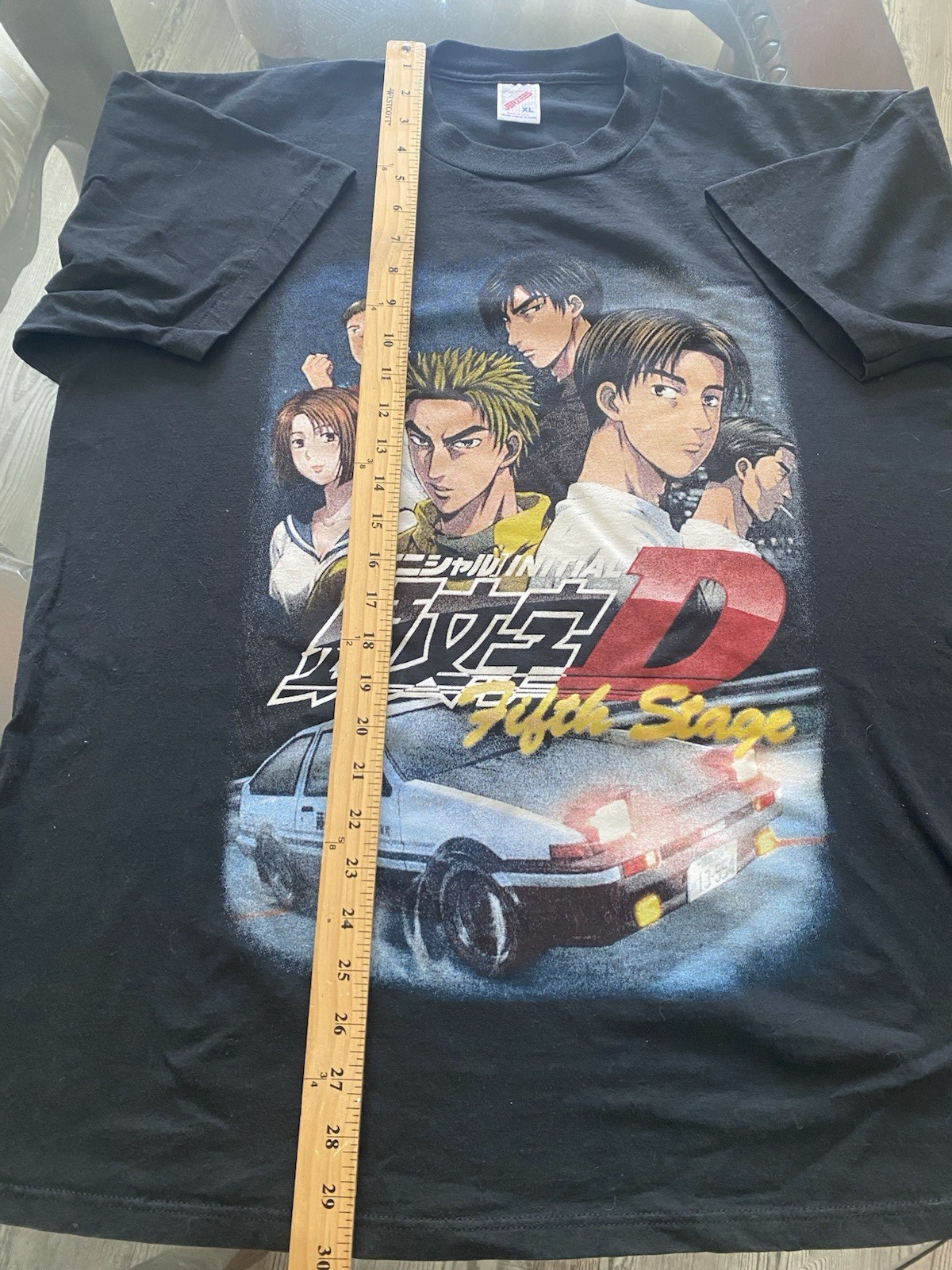 Vintage Initial D Anime Shirt Size XL jerzees Tag Long Sleeve 90s Rare bootleg gallery