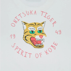 Onitsuka Tiger GRAPHIC TEE 100% Cotton Short Sleeves Simple 2 Colors JAPAN NEW