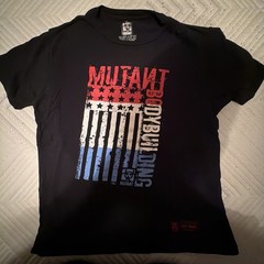 Mutant Bodybuilding Graphic Print T-Shirt Black Men’s Large Short Sleeve