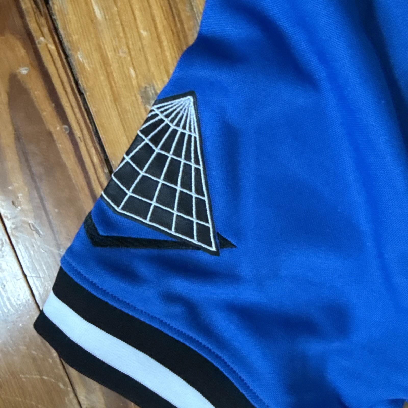 Black Pyramid #23 Blue and Black Jersey Shirt Stitched On Graphics Size Medium gallery