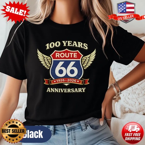 Route 66 100 Years Tee, Historic Route 66 Vintage Tee, Route 66 T-Shirt S-5XL